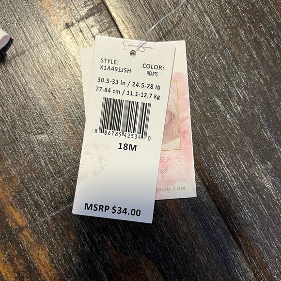 NWT Jessica Simpson Red and Pink Heart Swimsuit - Picture 3 of 5